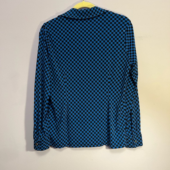 Blue and black checked blouse - Picture 7 of 7